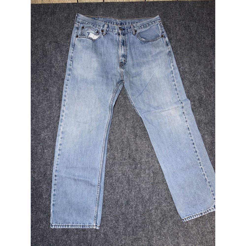 Levi's 505 Men's 36x30 Light Wash Straight Leg Jeans 100% Cotton Vintage Style